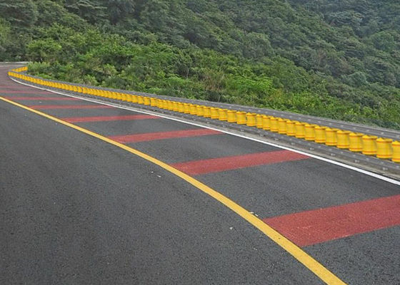 Αγορά Κίτρινο με μαύρες ρίγες EVA γεμάτο προστατευτικό κυλινδρικό κιγκλίδωμα ανθεκτικό αξεσουάρ φράγματος ασφαλείας για βιομηχανικές και κατασκευαστικές εφαρμογές online manufacture