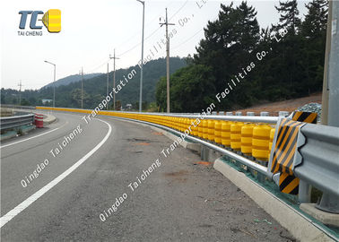 Good price Εμπόδιο οδικών κυλίνδρων εθνικών οδών ασφάλειας που κυλά κίτρινο αντιδιαβρωτικό προστατευτικών κιγκλιδωμάτων σε απευθείας σύνδεση